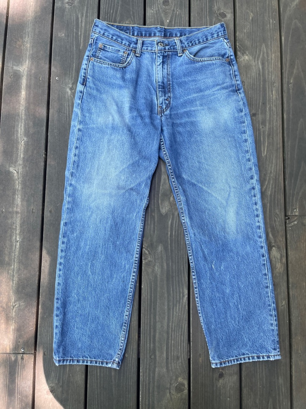 Levi's Men's Light Blue Relaxed Fit Denim Jeans 550 34x30